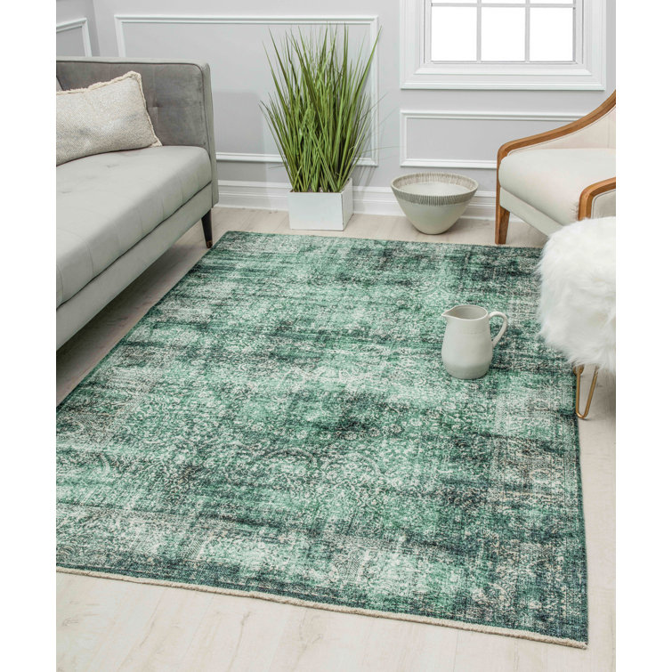 Ophelia & Co. Lavelle Abstract Flatweave Green Area Rug Wayfair.ca